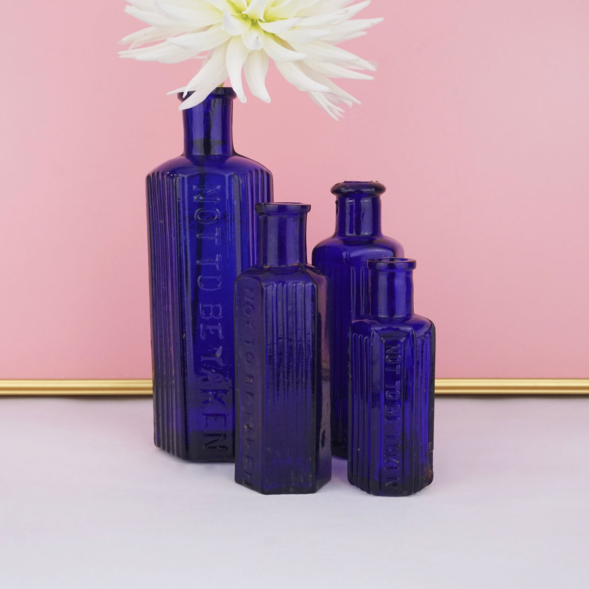 Blue clearance glass bottles