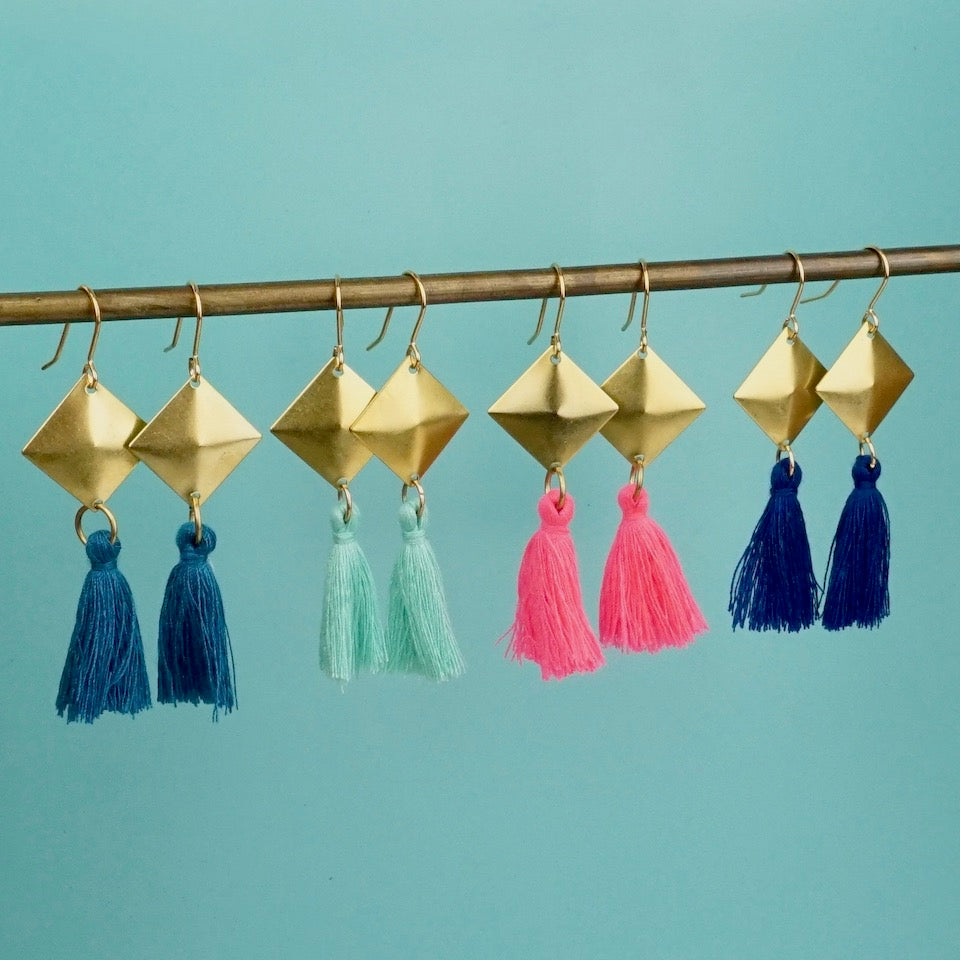 Curtain tassel earrings deals