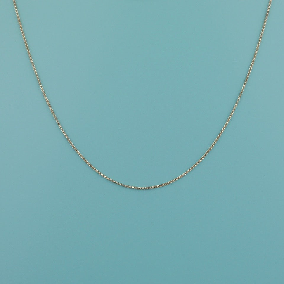Gold Chain Necklace - Blue Bowl