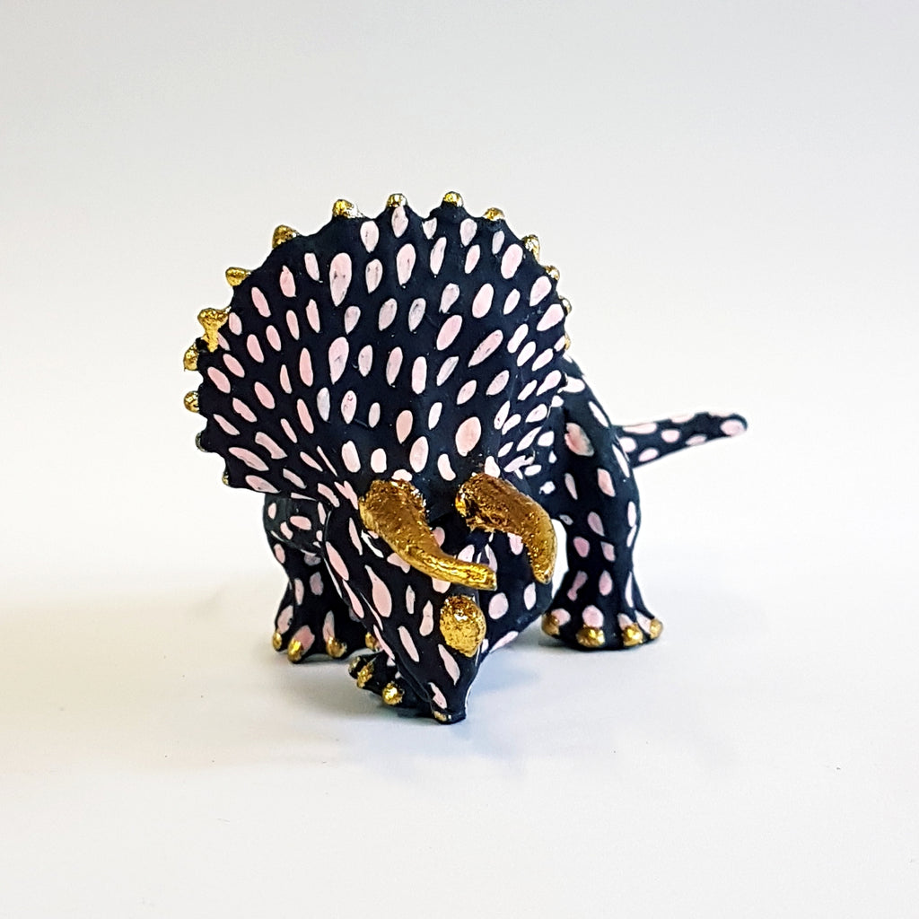 Triceratops Ornament - Blue Bowl