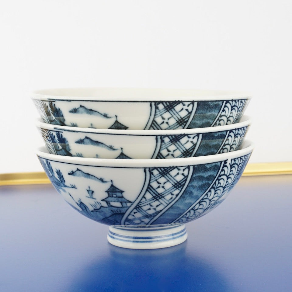 Set of Three Chinese Bowls - Blue Bowl