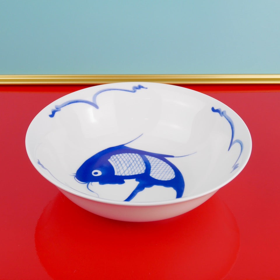 Fish Cereal Bowl - Blue Bowl