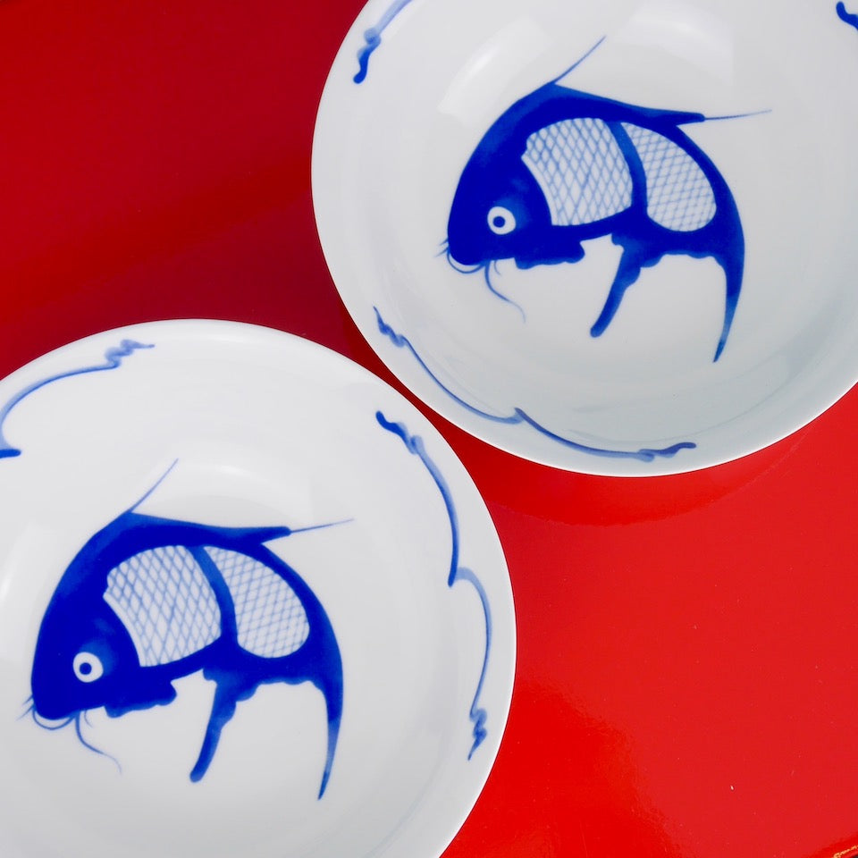 Fish Cereal Bowl - Blue Bowl