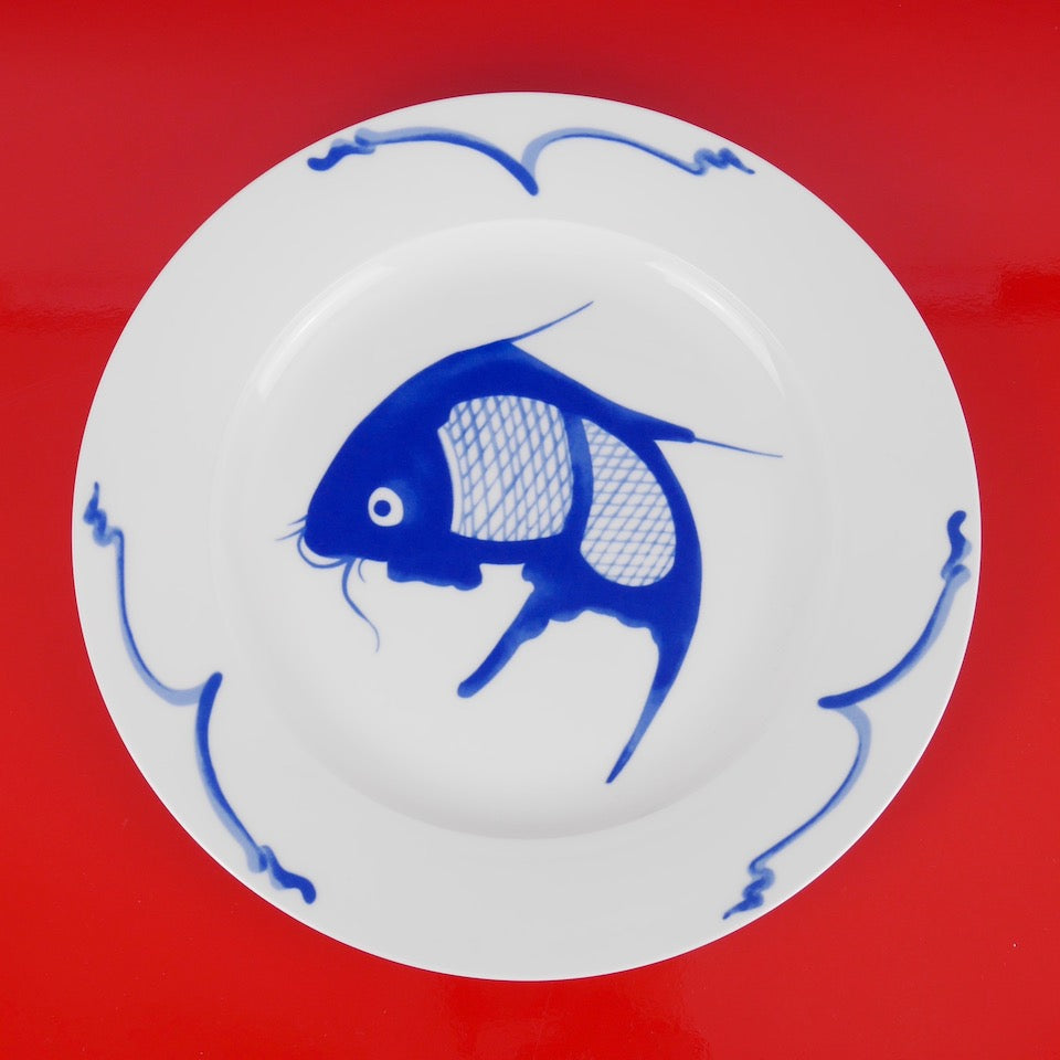 Fish Plate - Blue Bowl