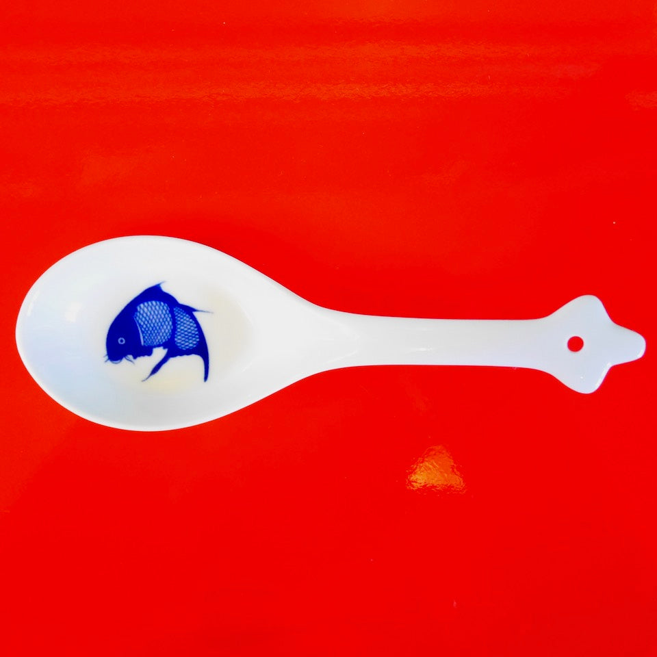 Fish Serving Spoon - Blue Bowl
