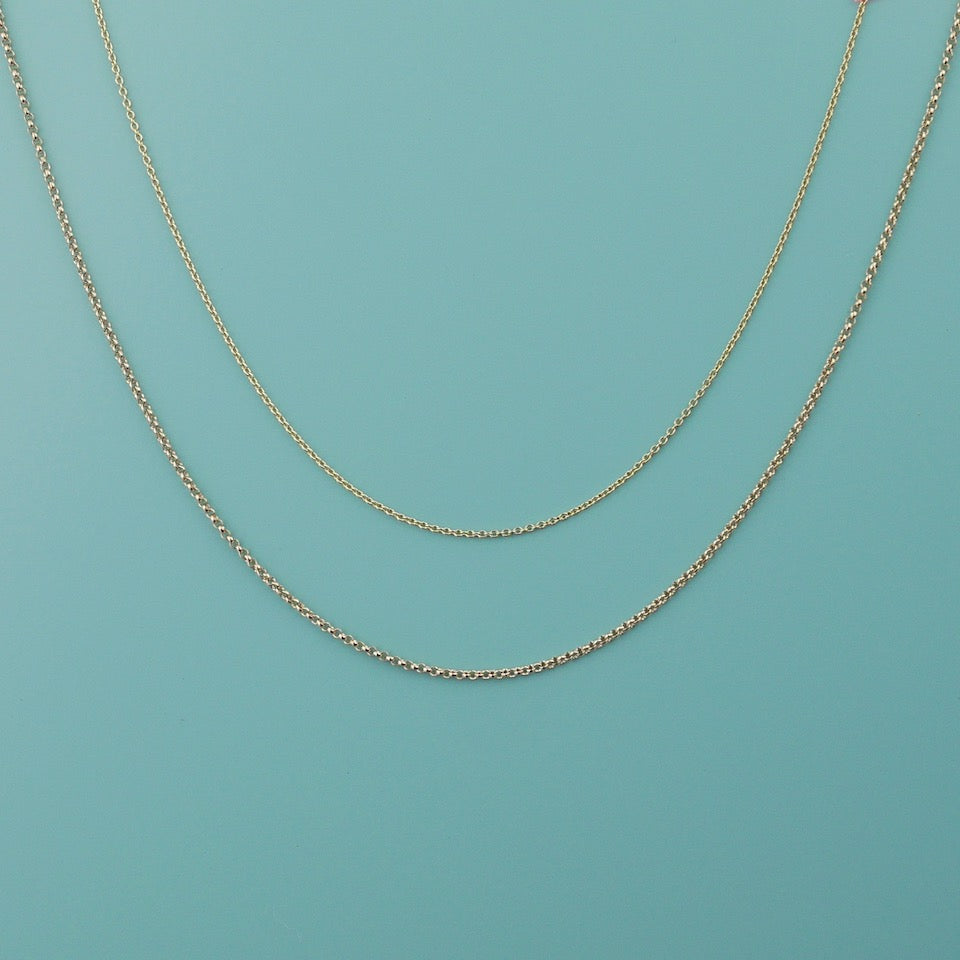 Gold Chain Necklace - Blue Bowl