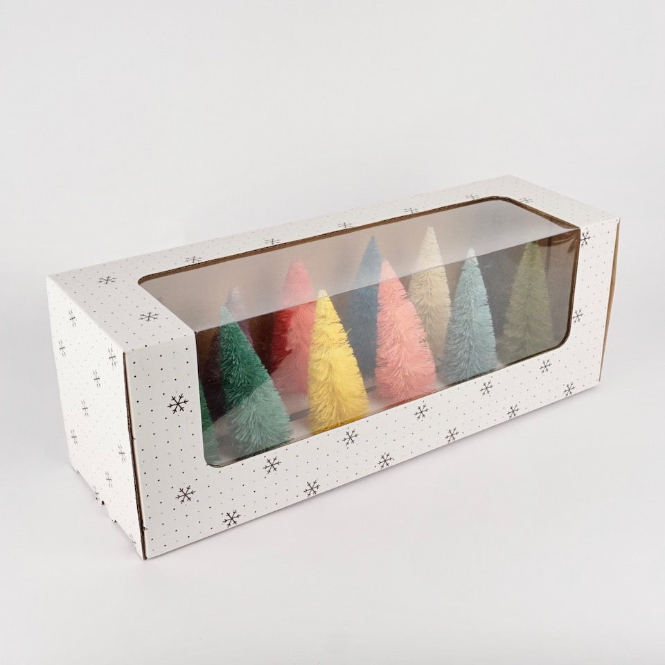 Multicoloured Christmas Trees - Blue Bowl