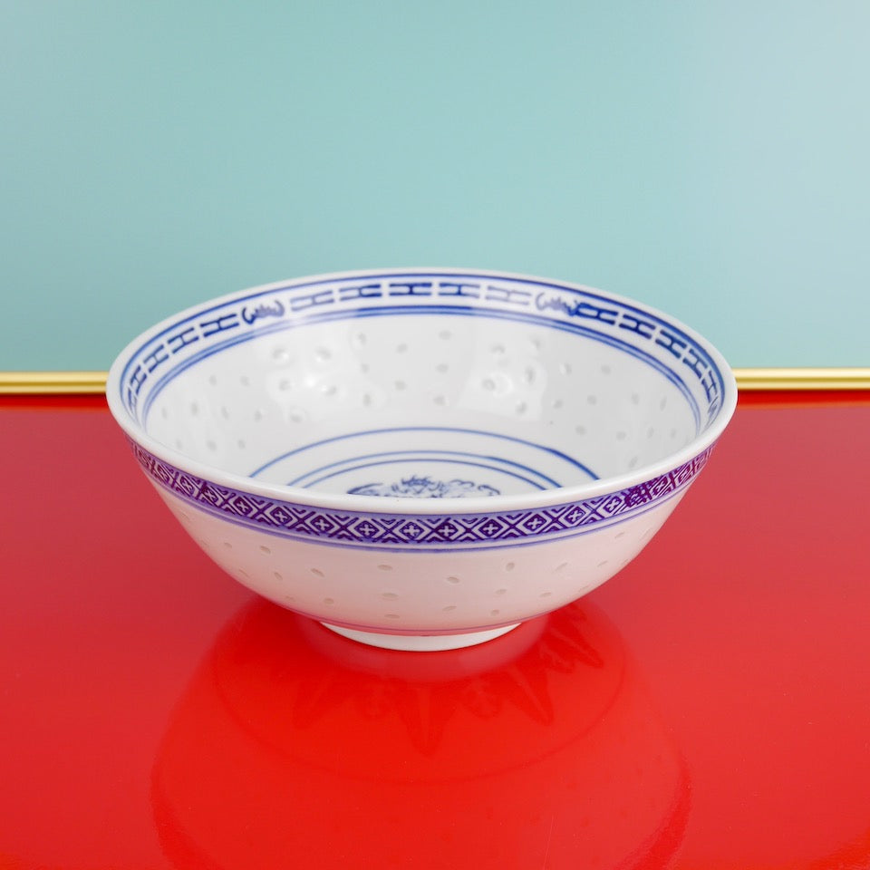Rice Pattern Bowl - Blue Bowl
