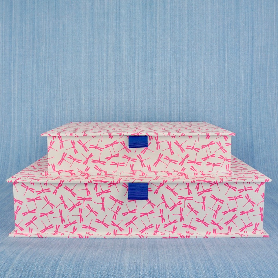 Dragonfly Box File - Blue Bowl