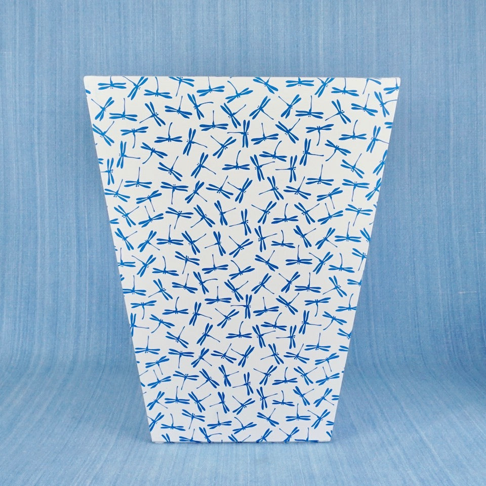 Dragonfly Waste Paper Bin - Blue Bowl