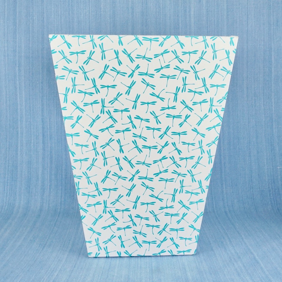 Dragonfly Waste Paper Bin - Blue Bowl