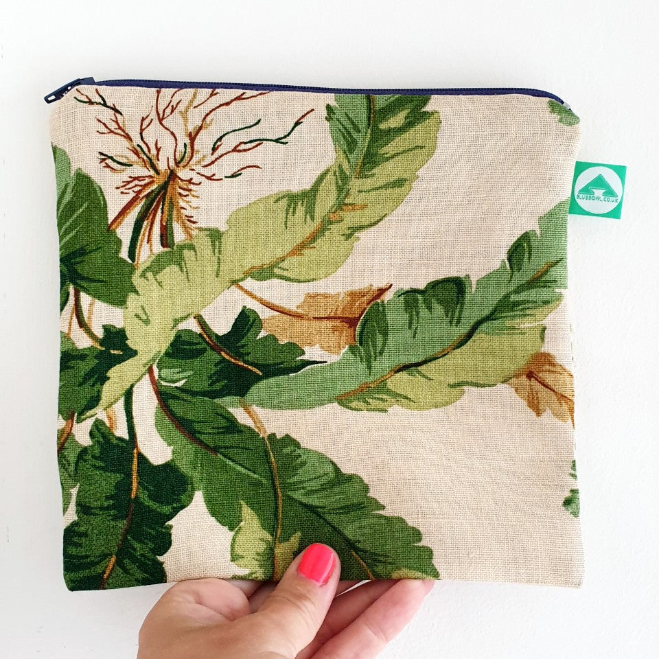 Fern Zip Bag - Blue Bowl