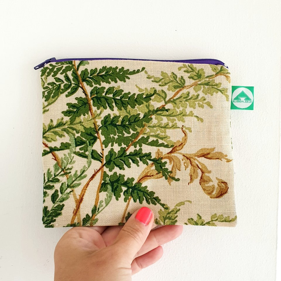 Fern Zip Bag - Blue Bowl