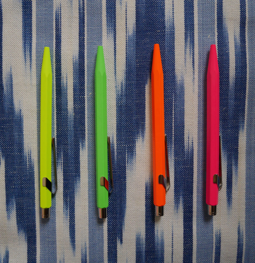 Fluro Metal Biro - Blue Bowl