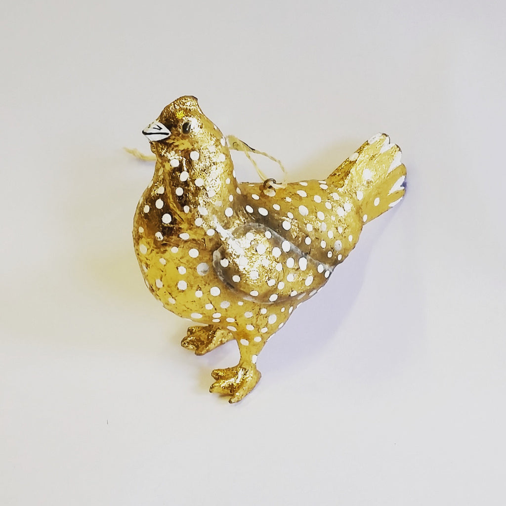 Hen Ornament - Blue Bowl
