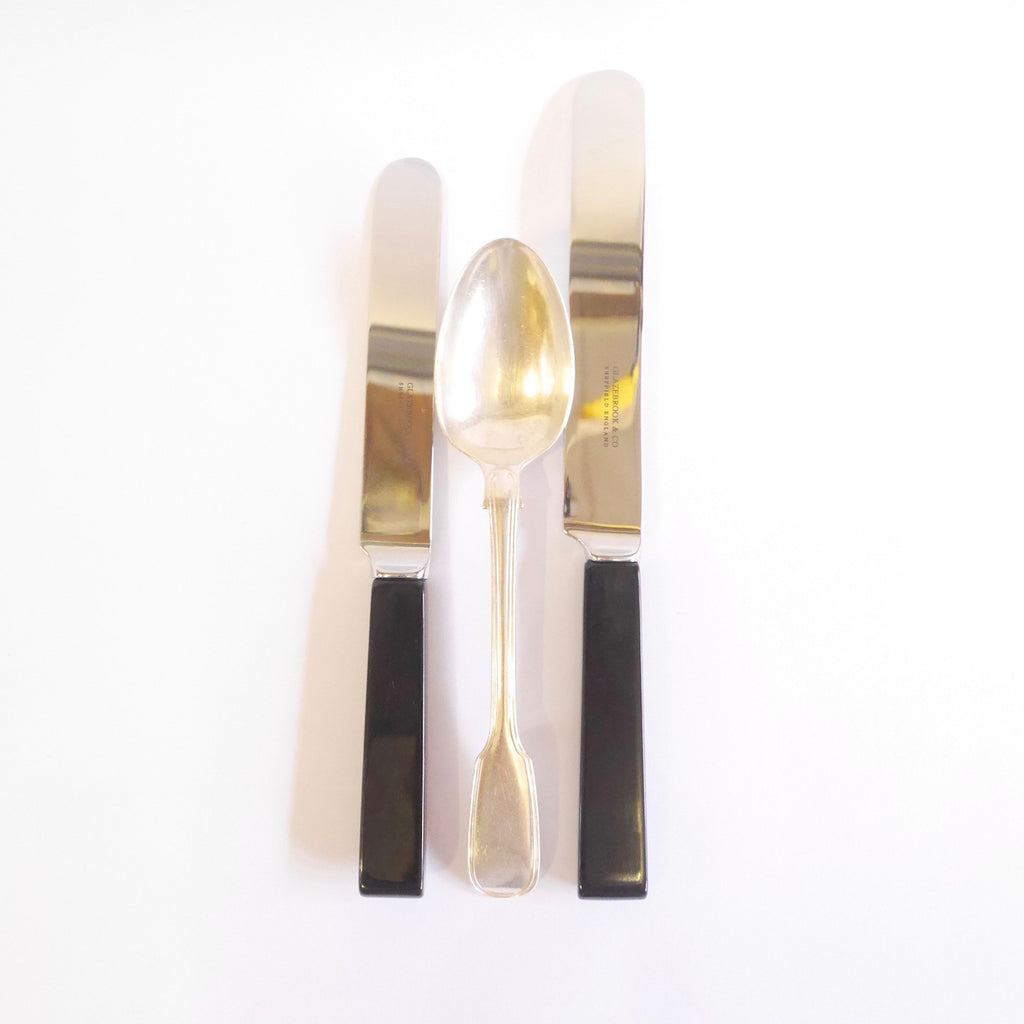 Bone Handled Knives - Blue Bowl