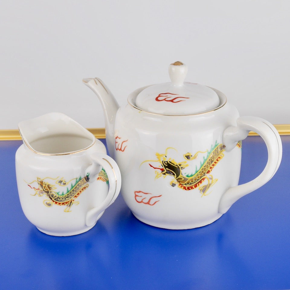 Lucky Dragon Tea Set - Blue Bowl