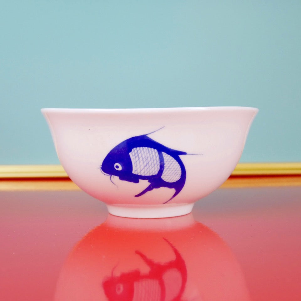 Fish Rice Bowls - Blue Bowl