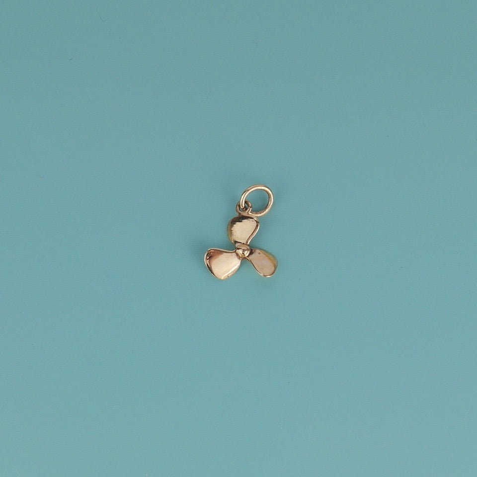 Propeller Gold Charm - Blue Bowl