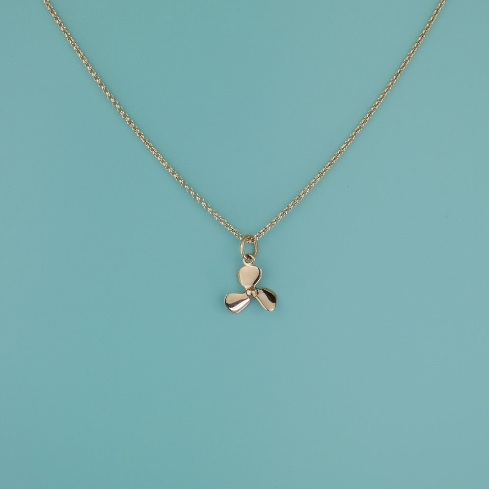 Propeller Gold Charm - Blue Bowl