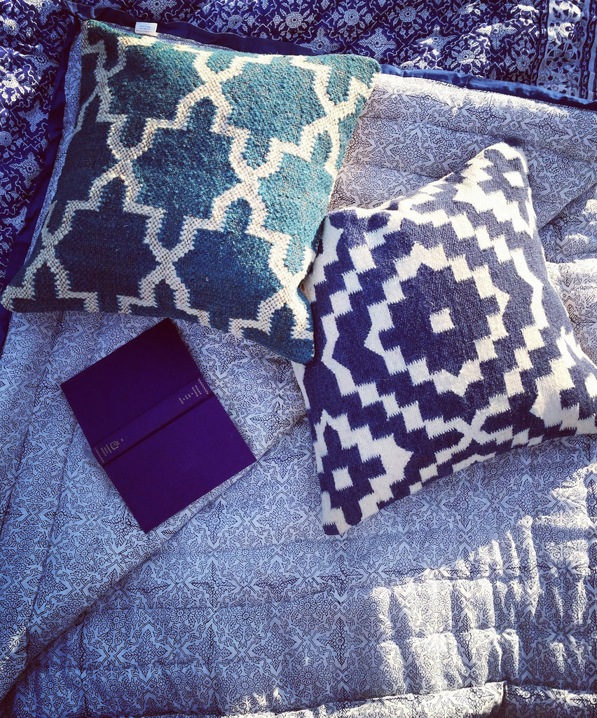 Small Kilim Cushion - Blue Bowl